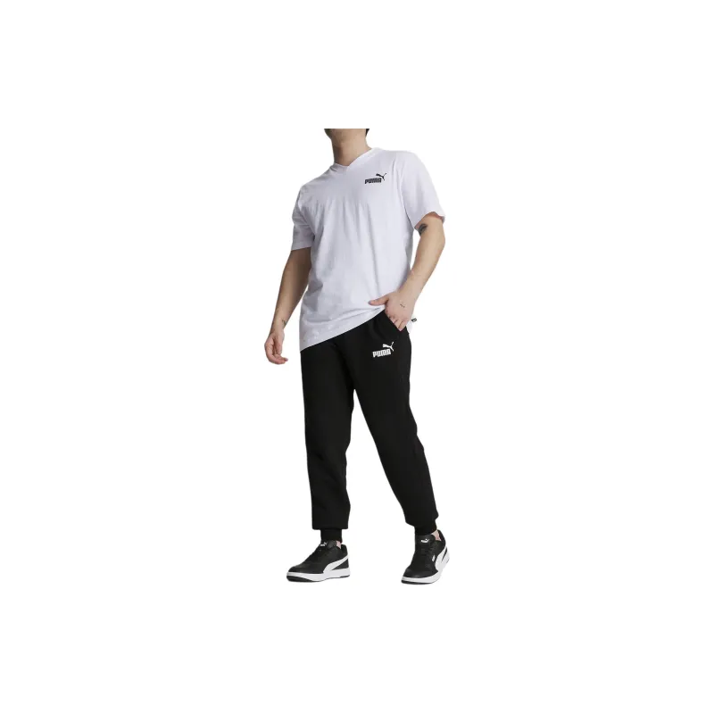 PUMA Essentials Logo Men's Joggers Knitted Sports Pants Men's Black-4