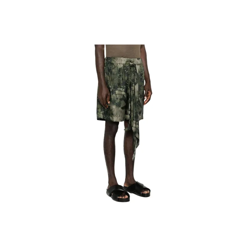 Roberto Cavalli Hawaii print Silk Shorts-3