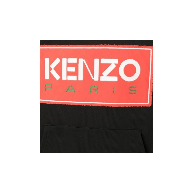 KENZO Logo Patch Long Sleeved Hoodie-5
