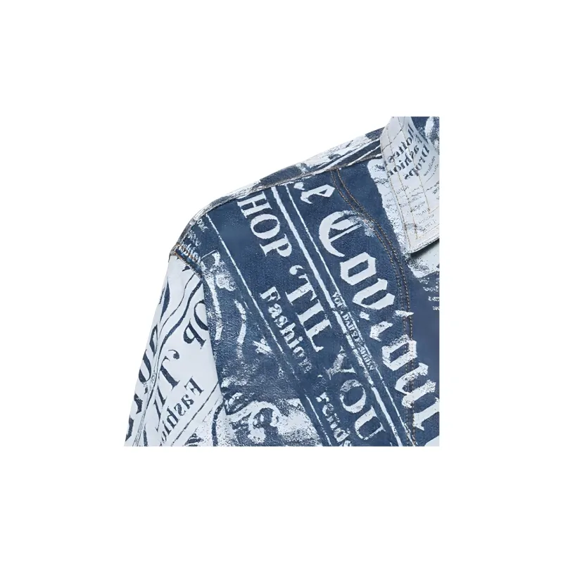 VERSACE JEANS COUTURE Magazine print Denim Shirt-5