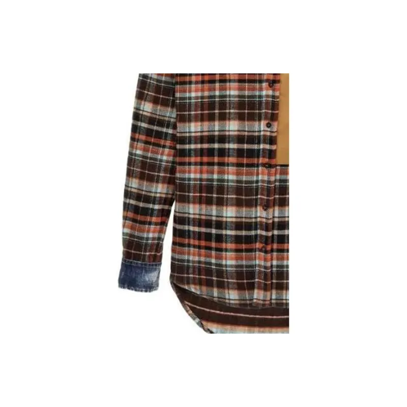 DSQUARED2 Denim details Check pattern Shirt-8