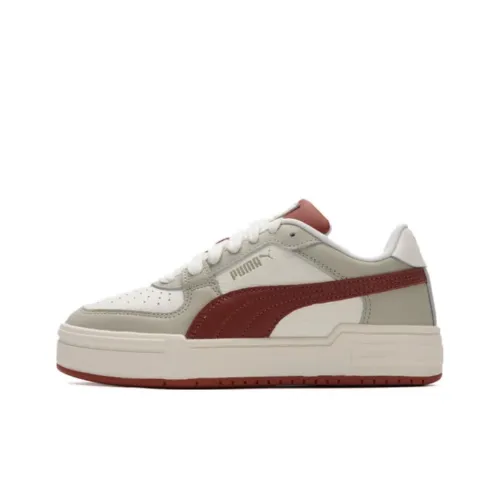 PUMA Ca Pro Skateboard Shoes Unisex Low-Top White/Gravel Gray/Mars Red