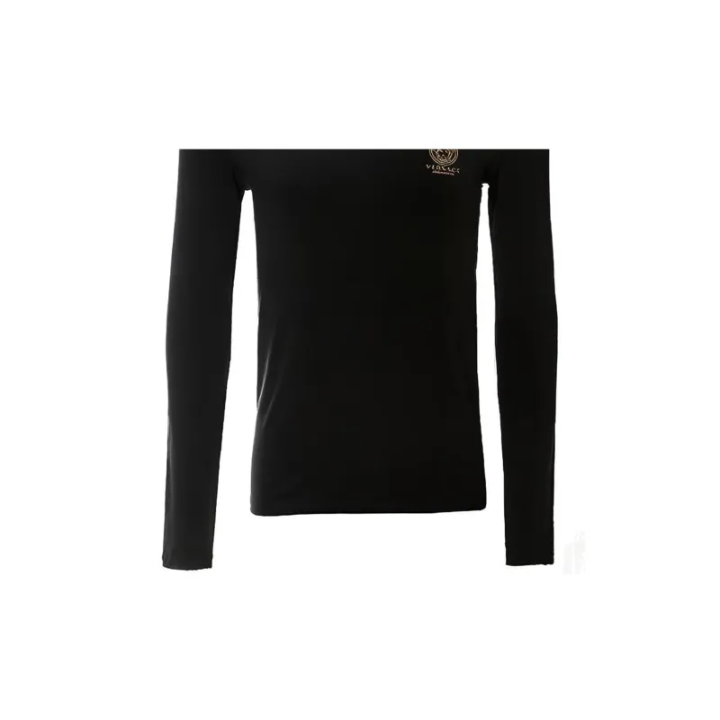 VERSACE Logo print Long sleeve T shirt-5