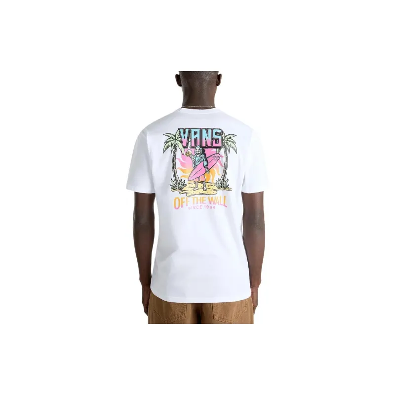 Vans PALM CHEERS T-Shirts Men White-4