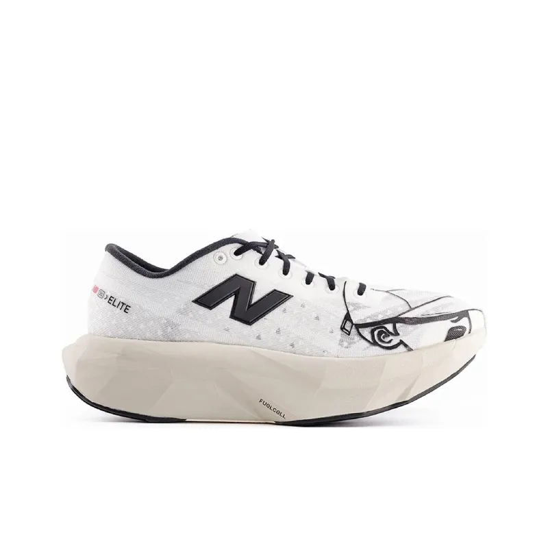 Paperboy x New Balance NB FuelCell SC Elite V4 Anti Slip Wear Resistant Low Top Running Shoes Unisex White Black-1