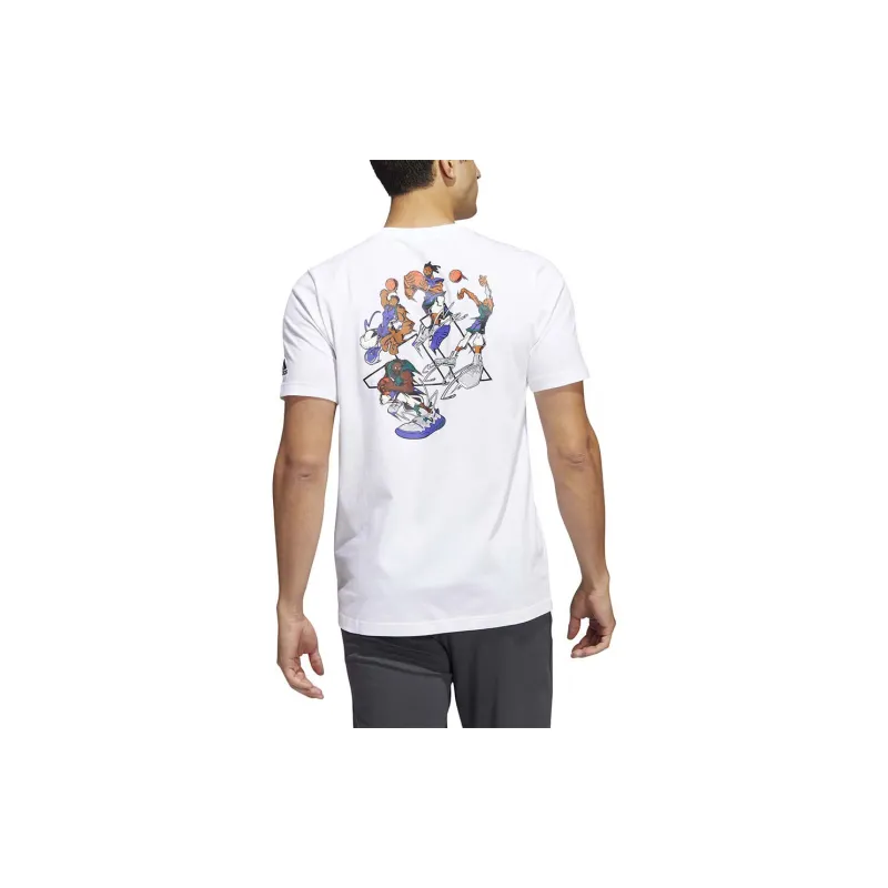 Adidas T Shirts Men White-2
