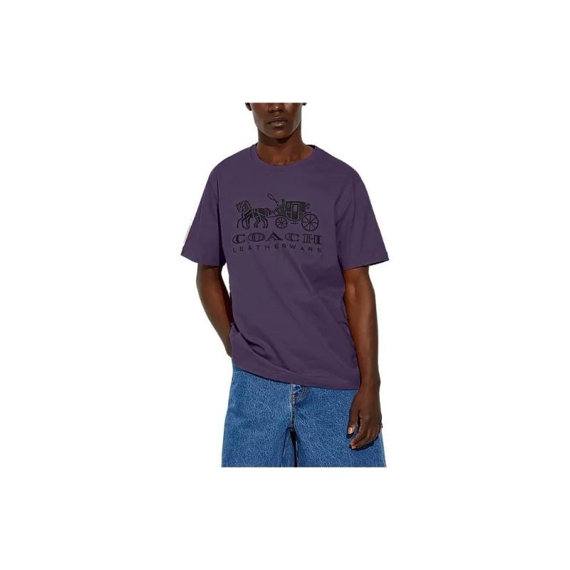 COACH T-Shirt Men's Dark Purple-1
