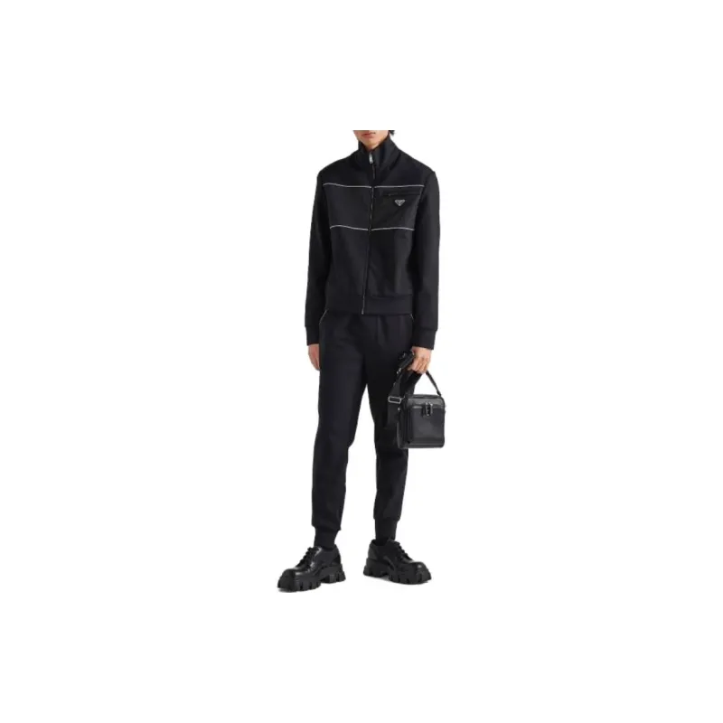 PRADA Re Nylon Triangle logo Sweatpants-1