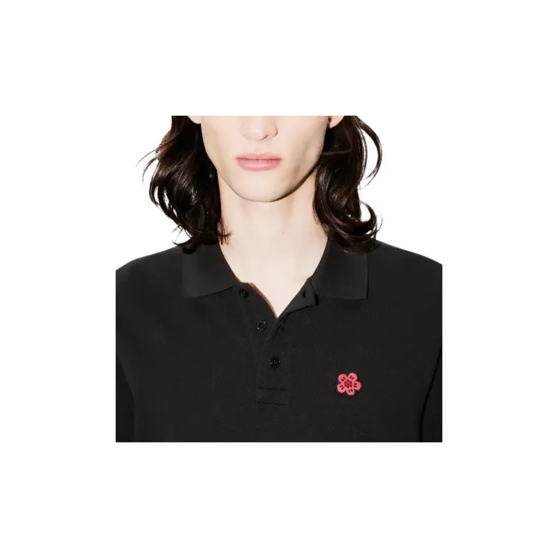 KENZO Logo Embroidered Short Sleeved Polo Shirt-4