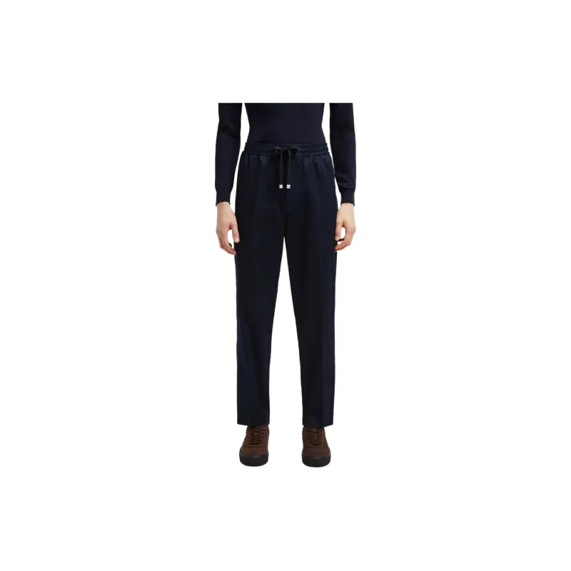 Moncler Drawstring Crepe Jogging Trousers-1