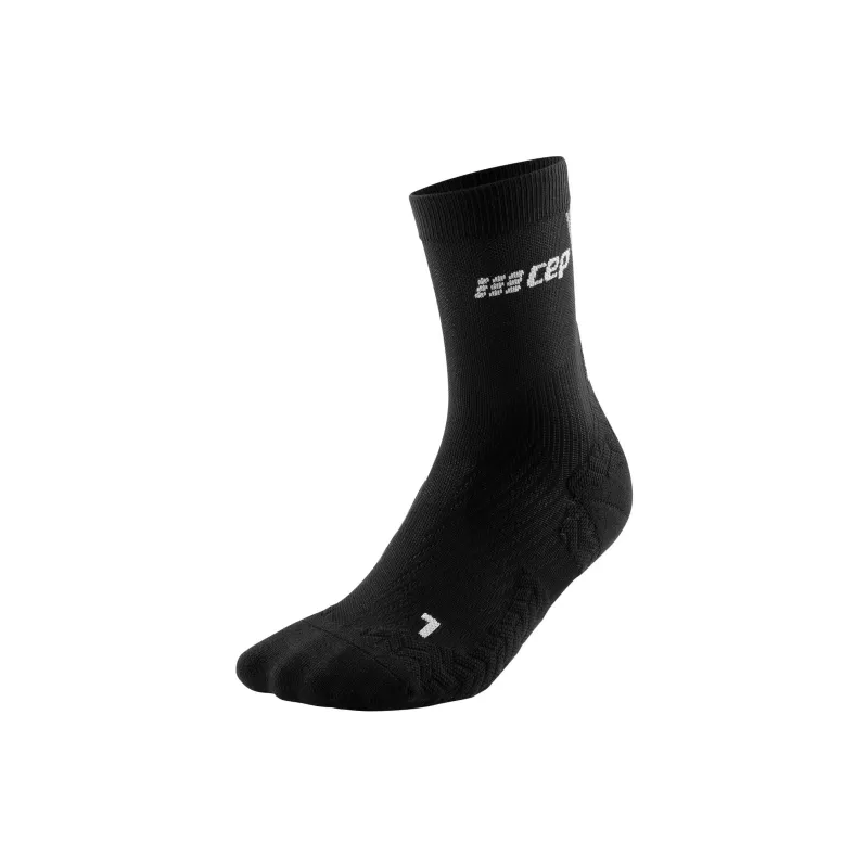 Cep Ultralight Mid Cut Compression Socks Mid Calf Socks Women's 1 Pack Black Gray-0