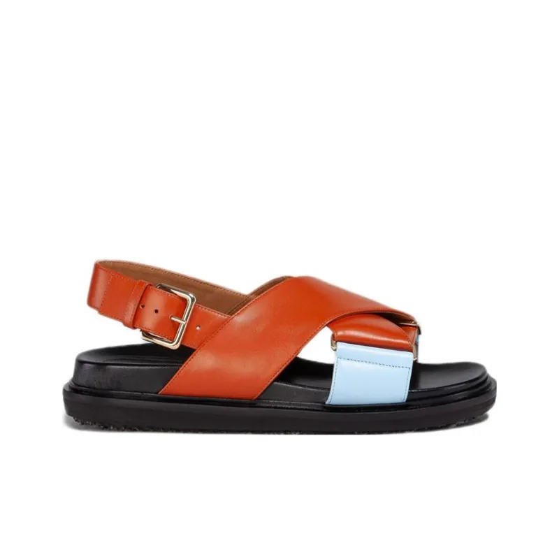 MARNI Fussbett Criss-cross Strap Sandals-1
