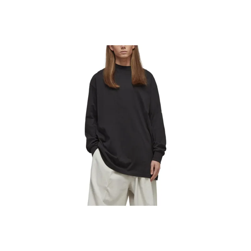 Y 3 Logo Printed Mock Neck T Shirt-4