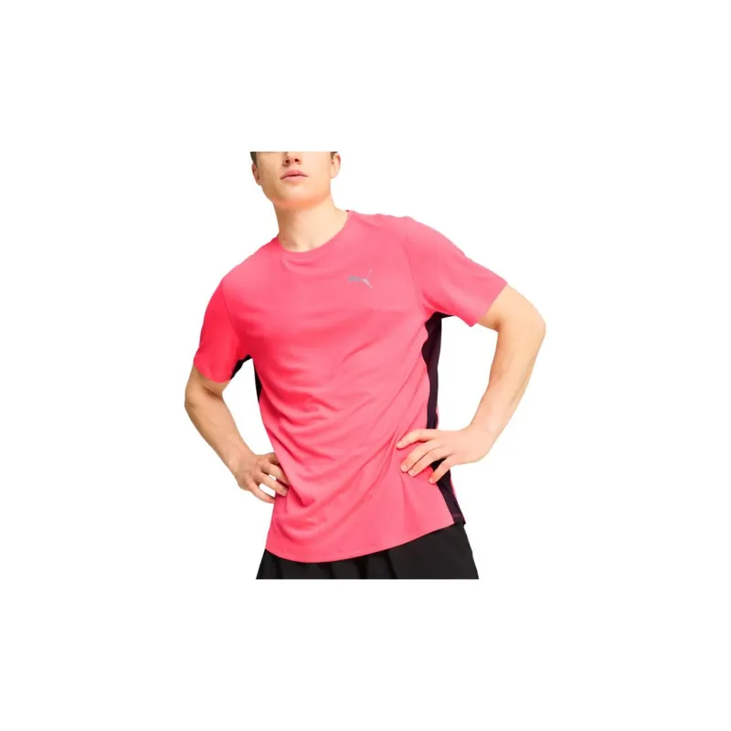 PUMA T Shirts Men Pink Black-2