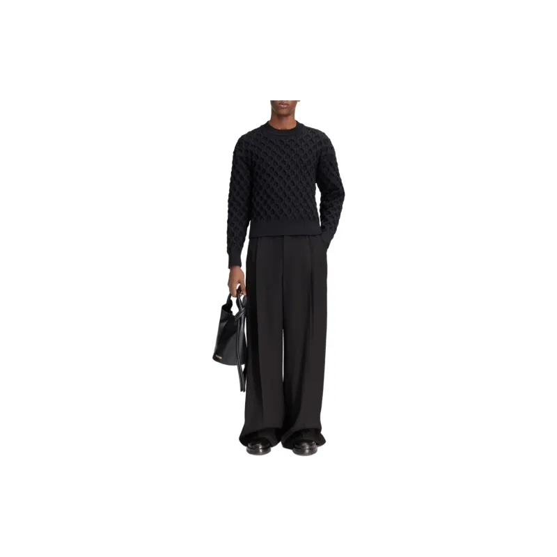 Jacquemus Le Pull Torsade Honeycomb Sweater Men's Black-1
