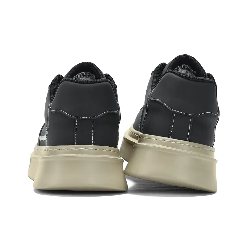 JEEP SPIRIT Lightweight Water Resistant Slip Resistant Wear Resistant Low Top Skateboard Shoes Men's Volcanic Gray-4