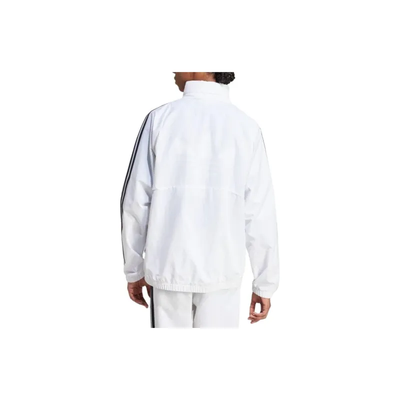 Adidas Originals Retro Sports Stand Collar Jackets Men's White-2