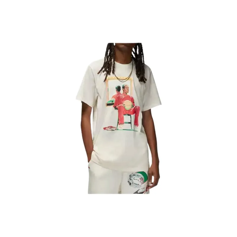 Jordan T Shirts Men White-3
