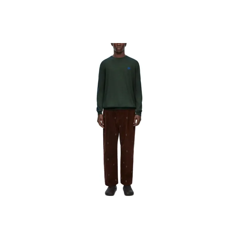 LOEWE SS24 Sweater Men's Dark Khaki Green-1