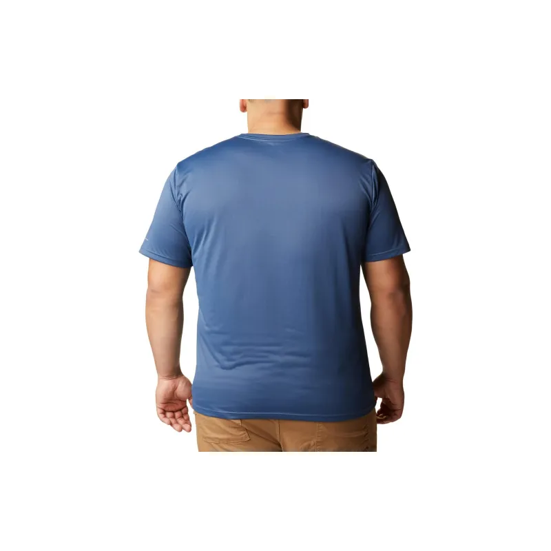 Columbia Hike T Shirt Men's Deep Mountain Blue-5