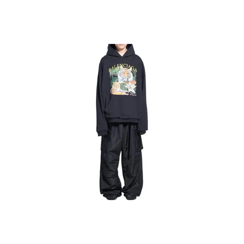 Balenciaga Fbi Print Year Of The Tiger Reversible Hoodie-2