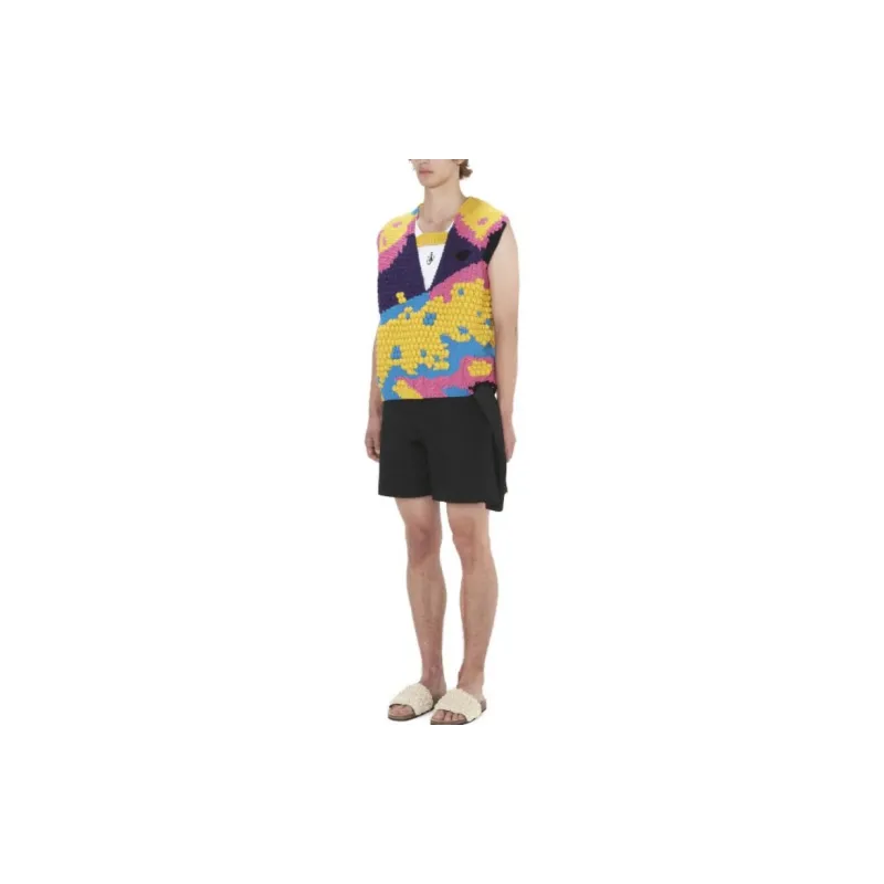 JW Anderson Panelled V neck Knitted Vest-1