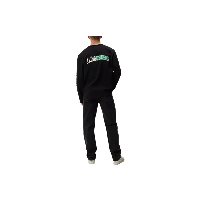 J.Lindeberg Camilo Ls Graphic T-Shirt Sweatshirt Men's Black-3