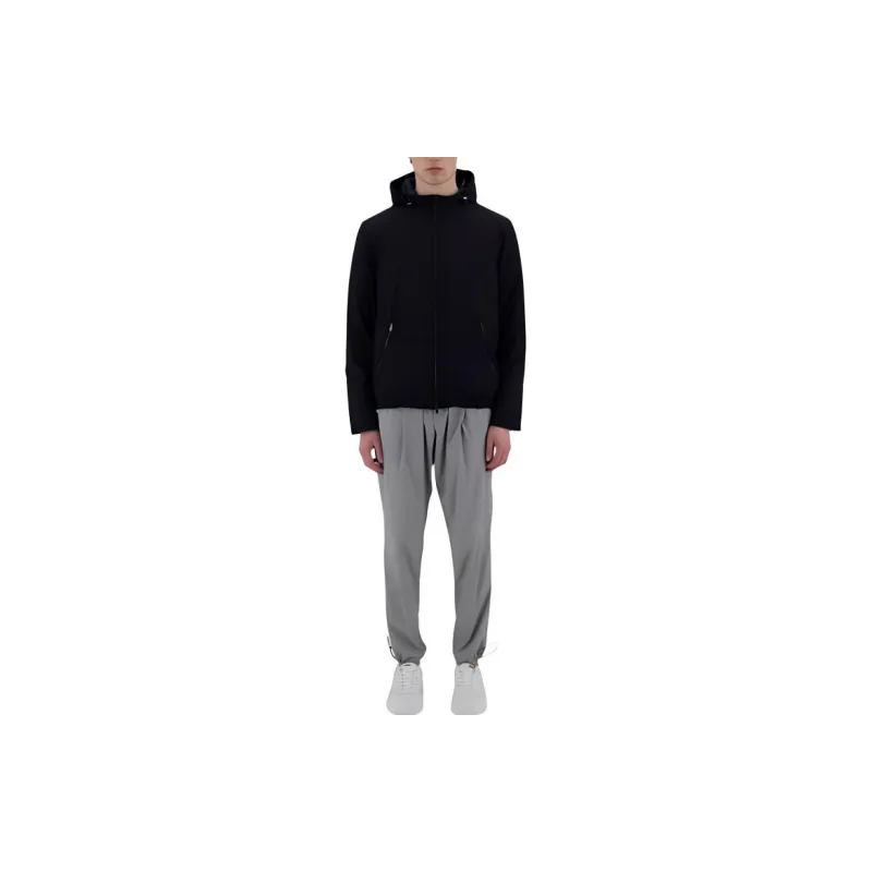 HERNO Mock Neck Hooded Jacket-2