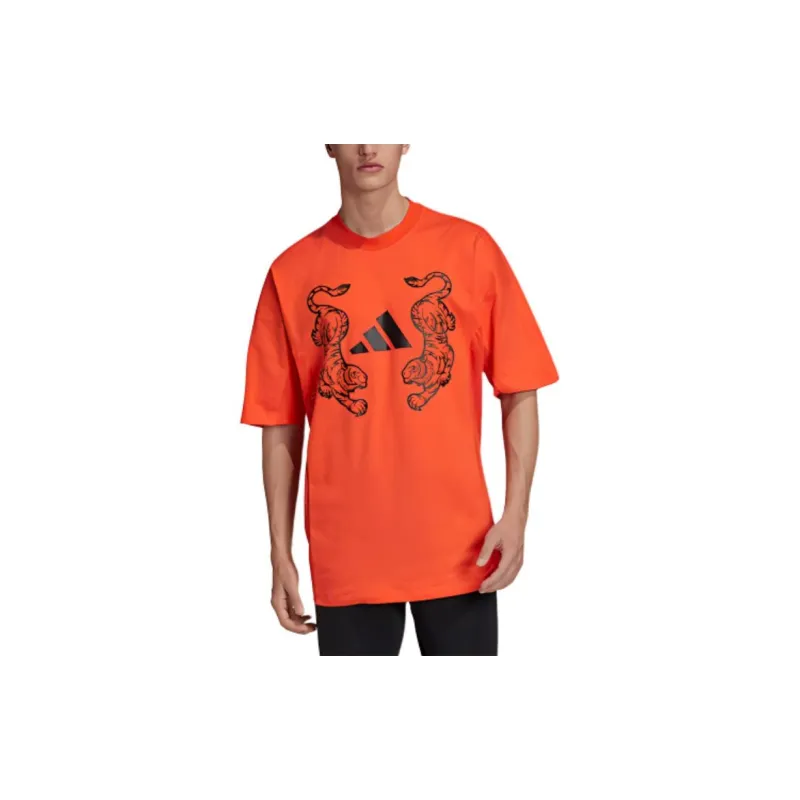 Adidas T Shirts Men Orange-2