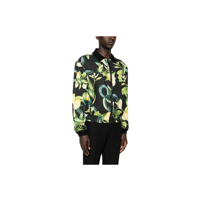 Roberto Cavalli Lemon print Twill Bomber Jacket-3
