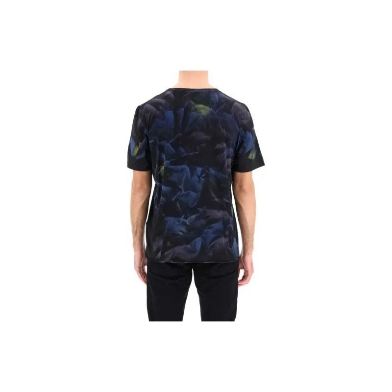 SAINT LAURENT Tie Dye Rive Gauche Devore T Shirt-3
