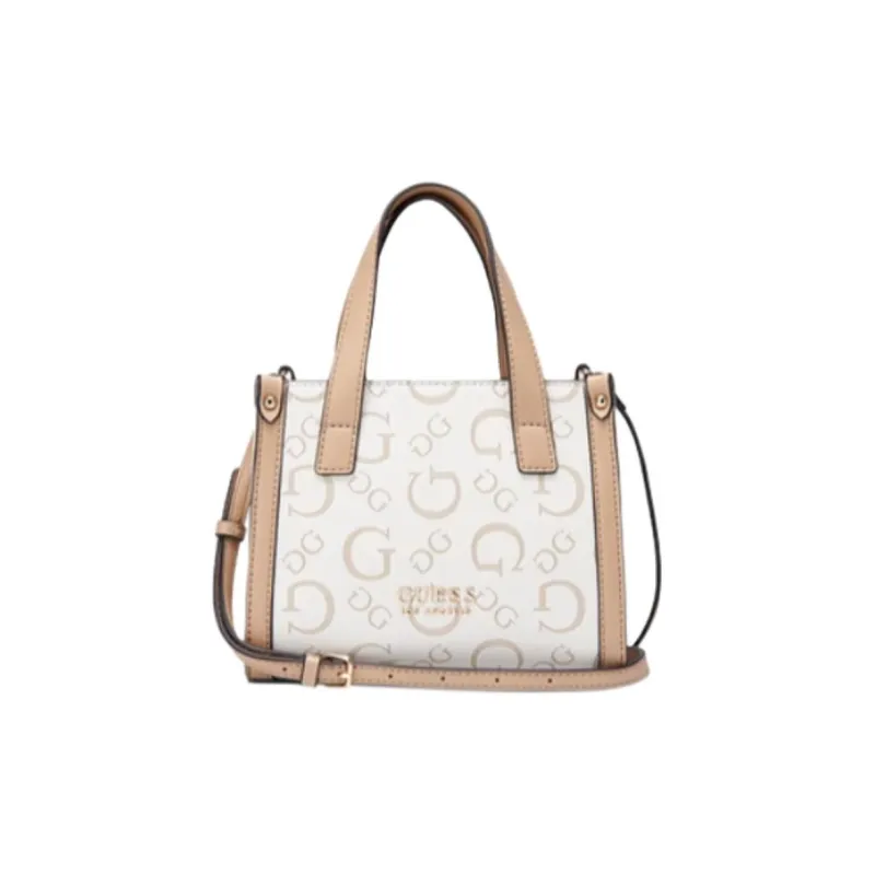 GUESS Artificial Leather Shoulder Bag Crossbody Bag Handbag Medium Size Women's White-0