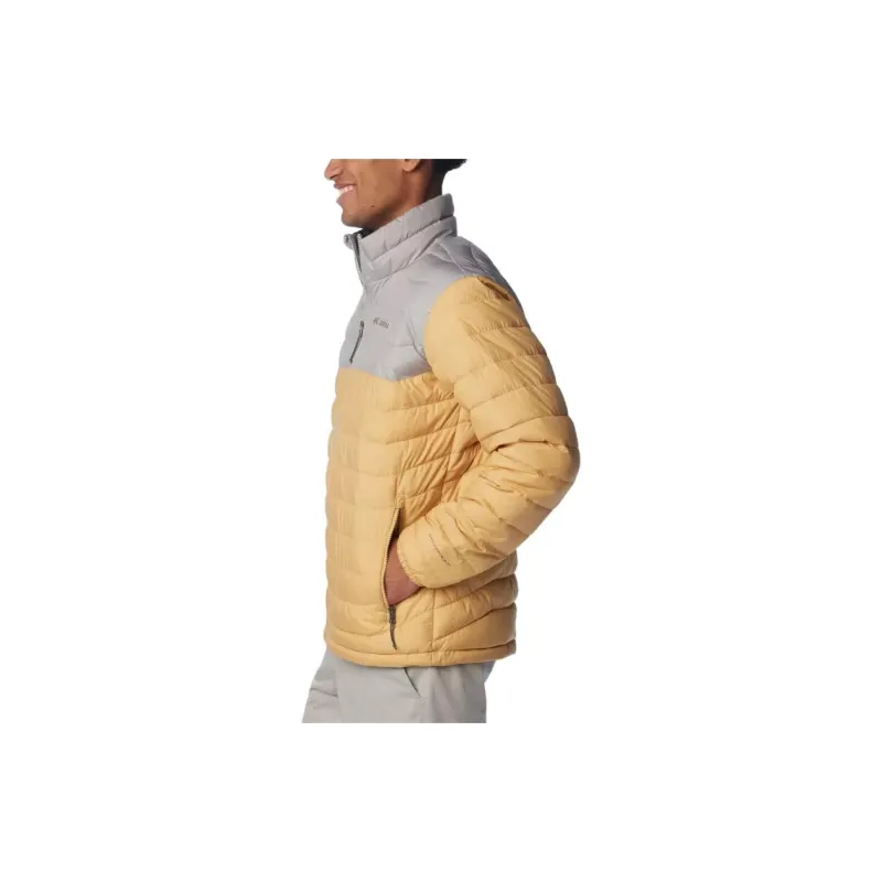 Columbia Powder Powder Lite™ Jackets Coats Men's Light Camel Color / Slate Gray-4