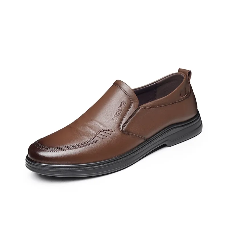 LAORENTOU Men's Casual Shoes Men Low Top Black/Brown-6