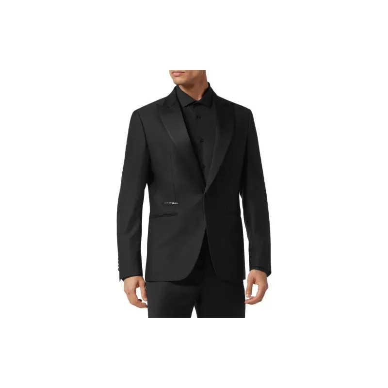 PHILIPP PLEIN Single breasted Linen Blazer-3