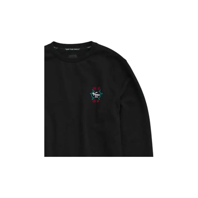 Vans ROSES CREW Sweatshirt Men's Black-5