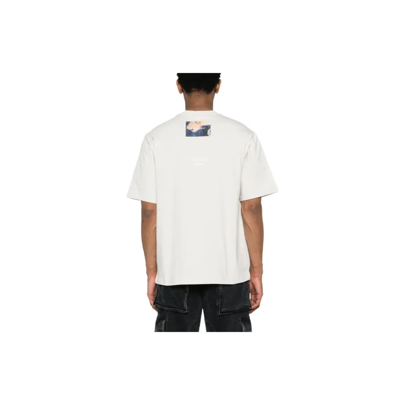 MSGM x Duccio Maria Gambi T Shirt Unisex Light Gray-3