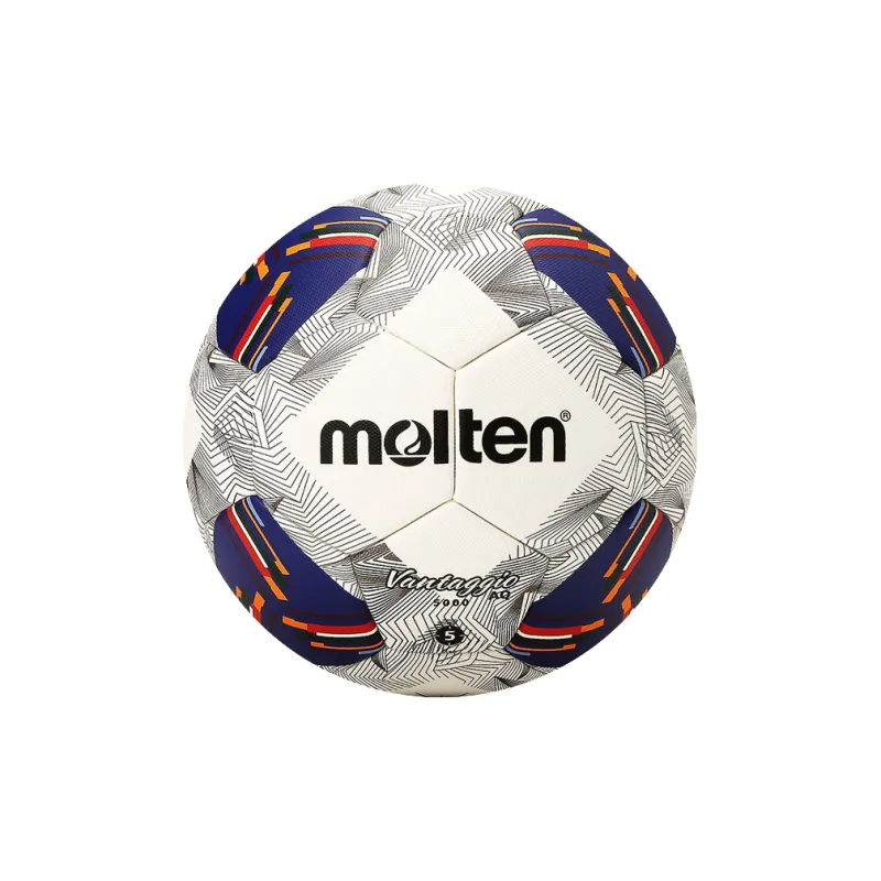 Molten Size 5 Soccer PU Seamless Thermal-bonding Unisex White Blue-0