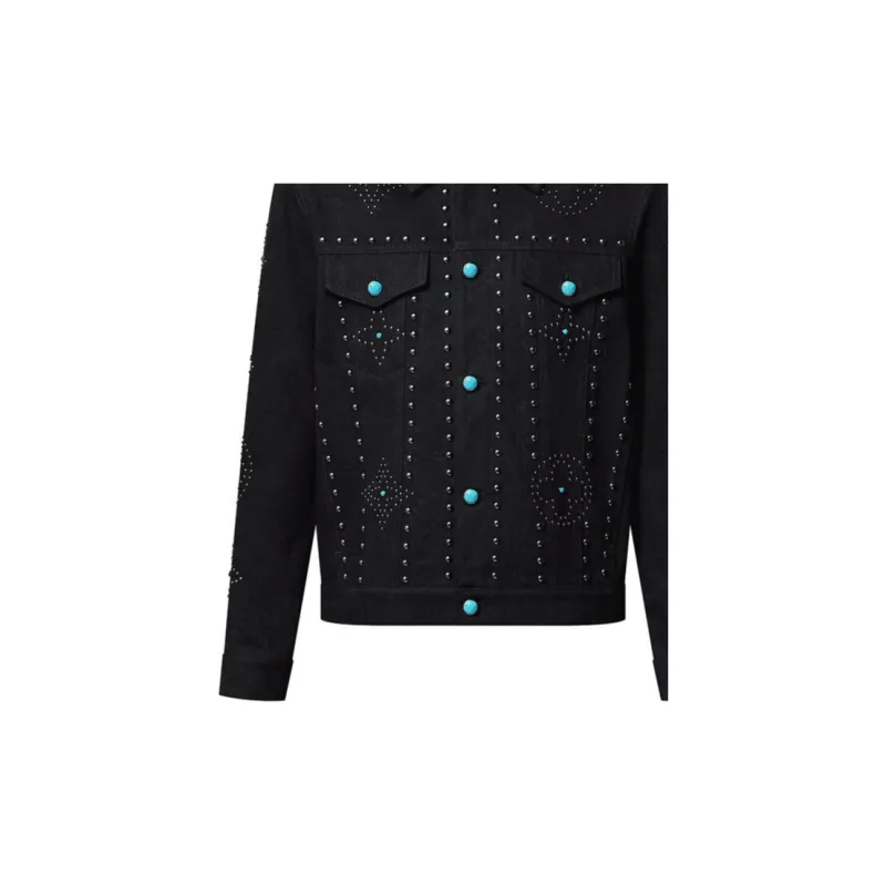 LOUIS VUITTON FW24 Denim Jacket Men's Black-5