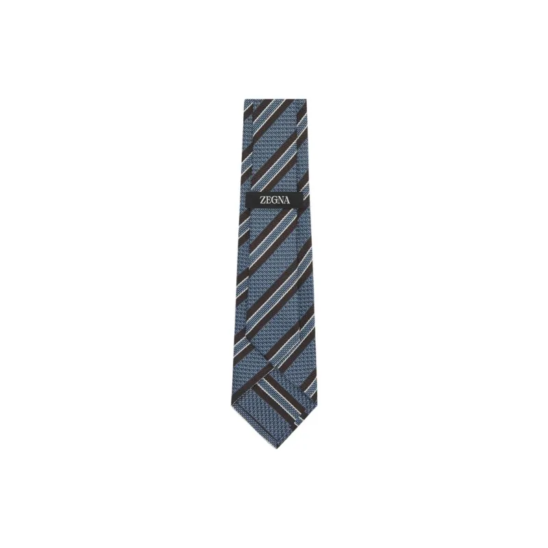 Ermenegildo Zegna Striped Jacquard Tie-1