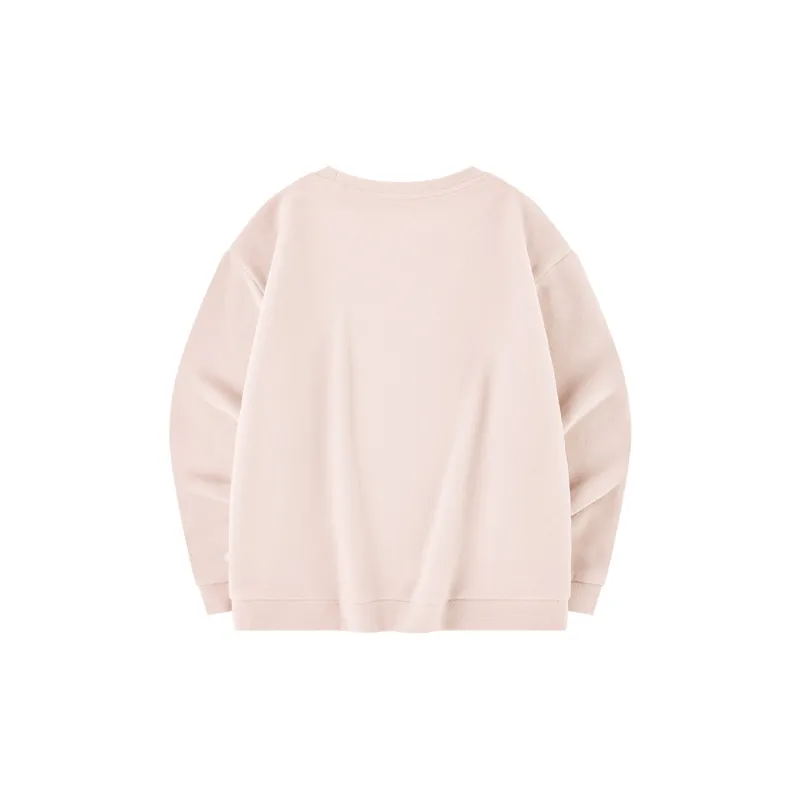 QIAODAN Sweatshirt Women's White Peach Pink-1
