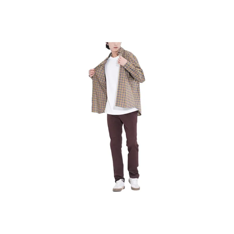 UNIQLO Casual Pants Men Dark Red-3