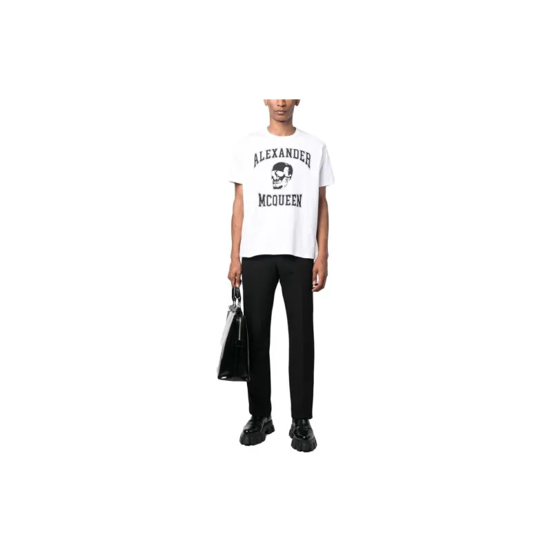 Alexander McQueen Logo Printed Crewneck T Shirt-2