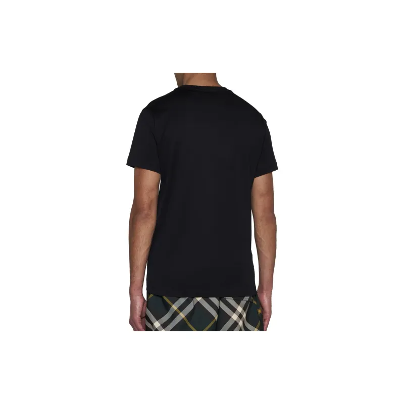 Burberry Logo Embroidered Crewneck T Shirt-4