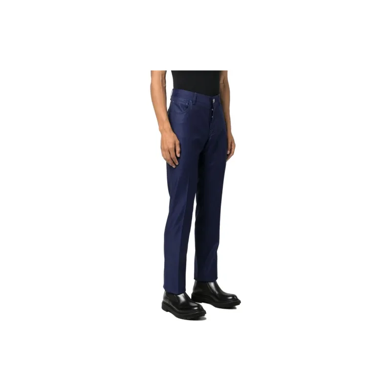 Corneliani Logo embroidered Virgin Wool Trousers-3