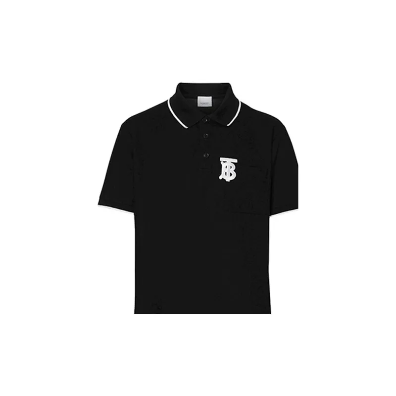 Burberry Polo Shirts Men Black-5