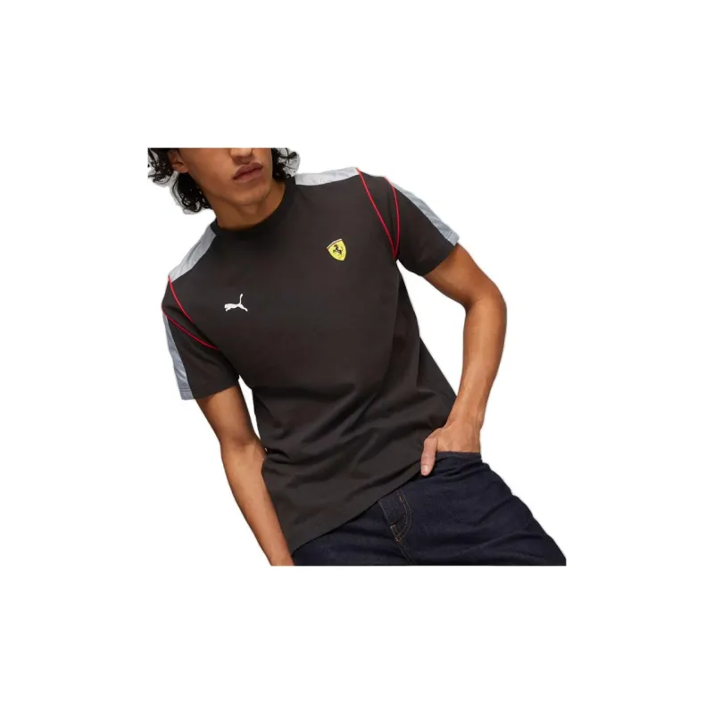 PUMA Scuderia Ferrari Race MT7 T Shirt Unisex Black-3