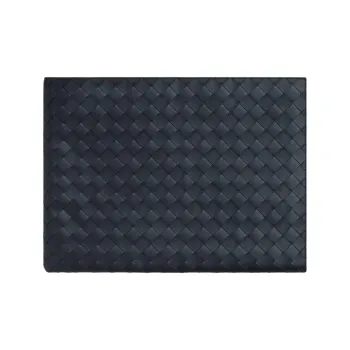 Bottega Veneta Calfskin Clutch Men's Dark Blue & Olive Green
