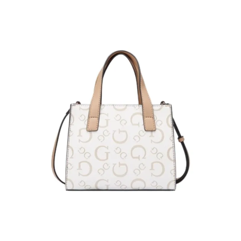 GUESS Artificial Leather Shoulder Bag Crossbody Bag Handbag Medium Size Women's White-1