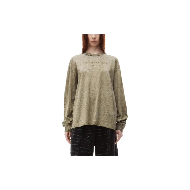 Alexander Wang Logo embossed Tie dye T shirt-3